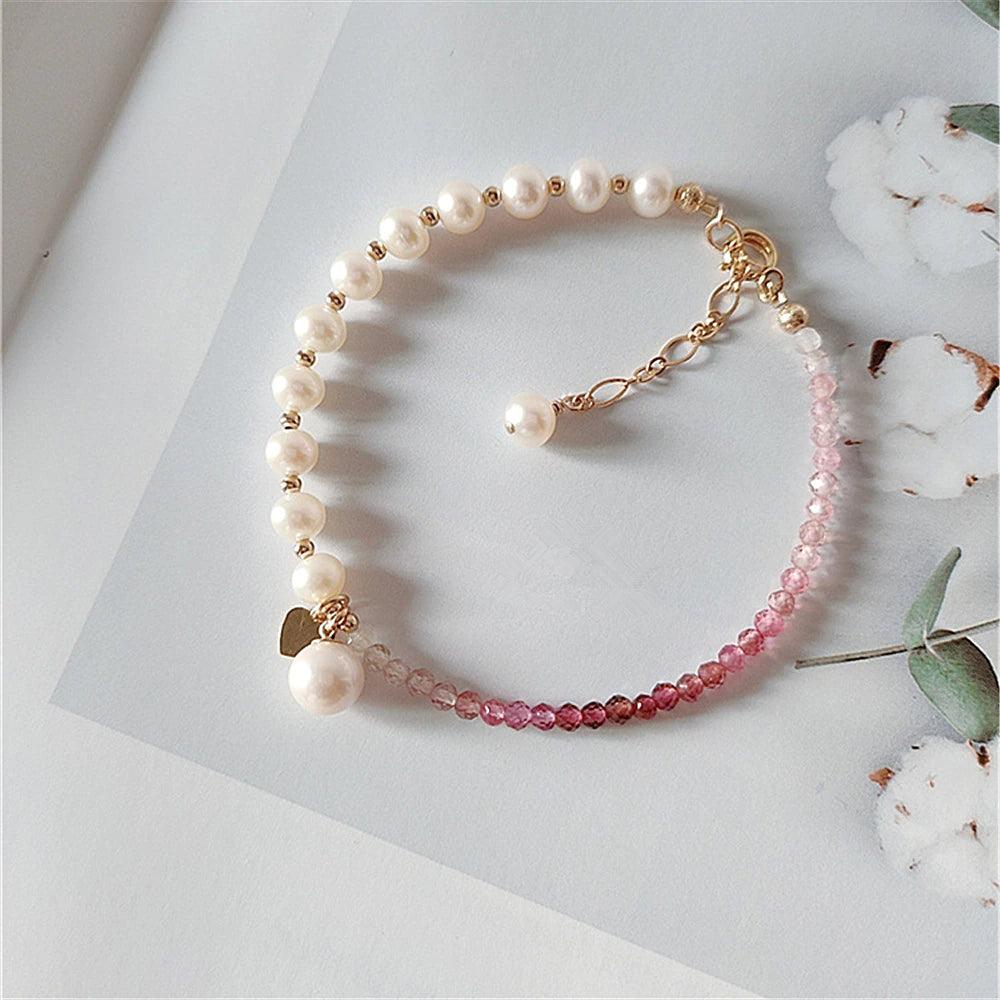 Armbånd "Ærlig Nåde" med turmaliner og perler