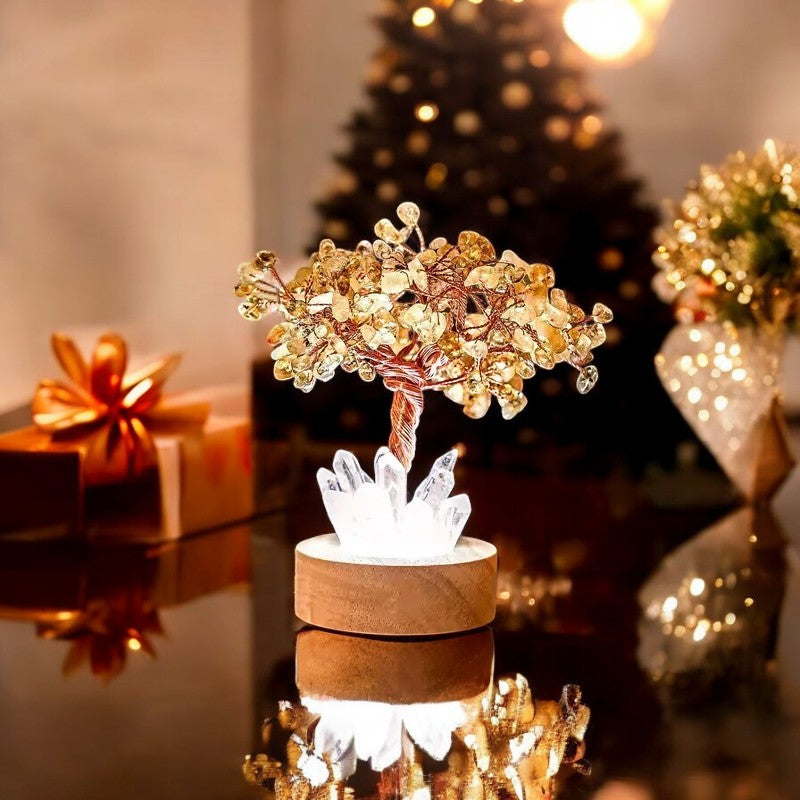 Golden Glow Citrin Velstandstræ-Lampe