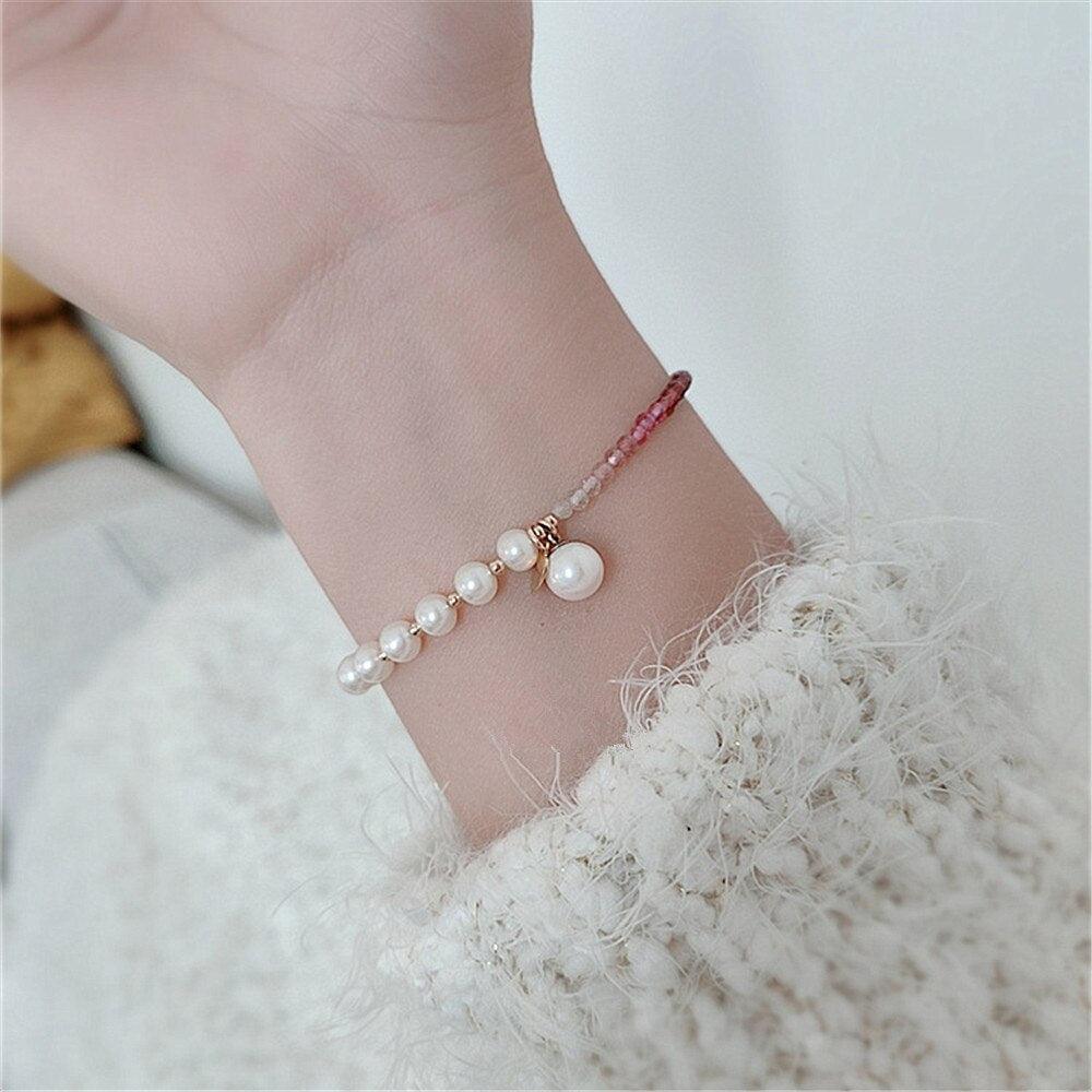 Armbånd "Ærlig Nåde" med turmaliner og perler