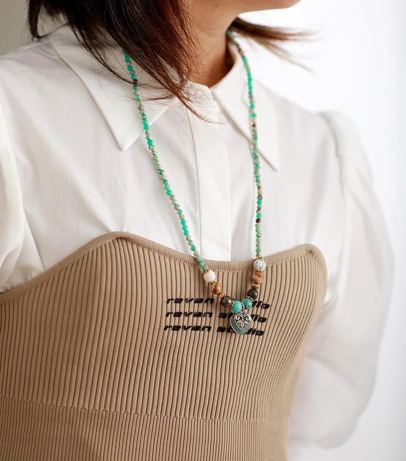 Achat & Jaspis Mala Halskæde/Armbånd "Yoga Zen"