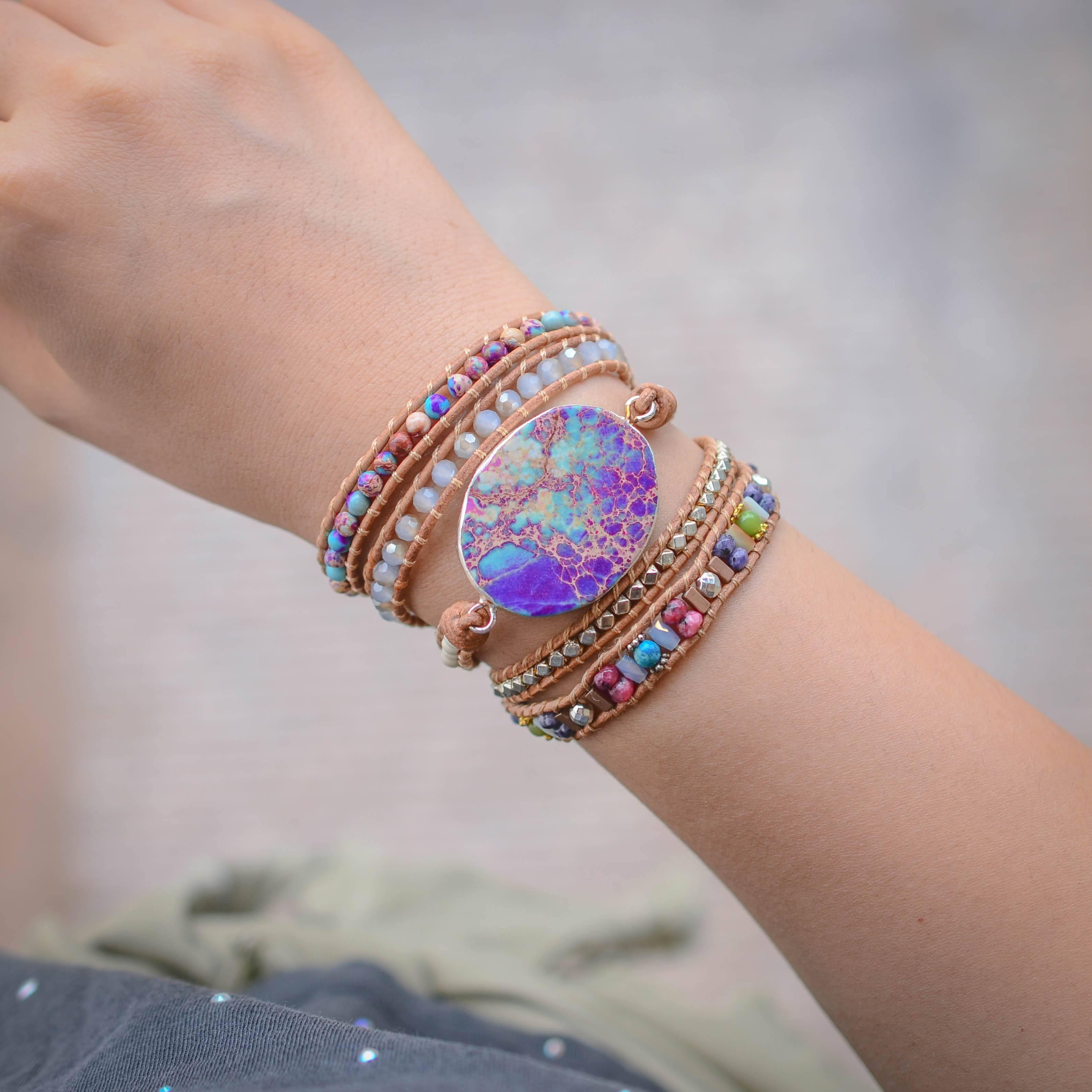 Energigivende healing wrap-armbånd "Intensiv"