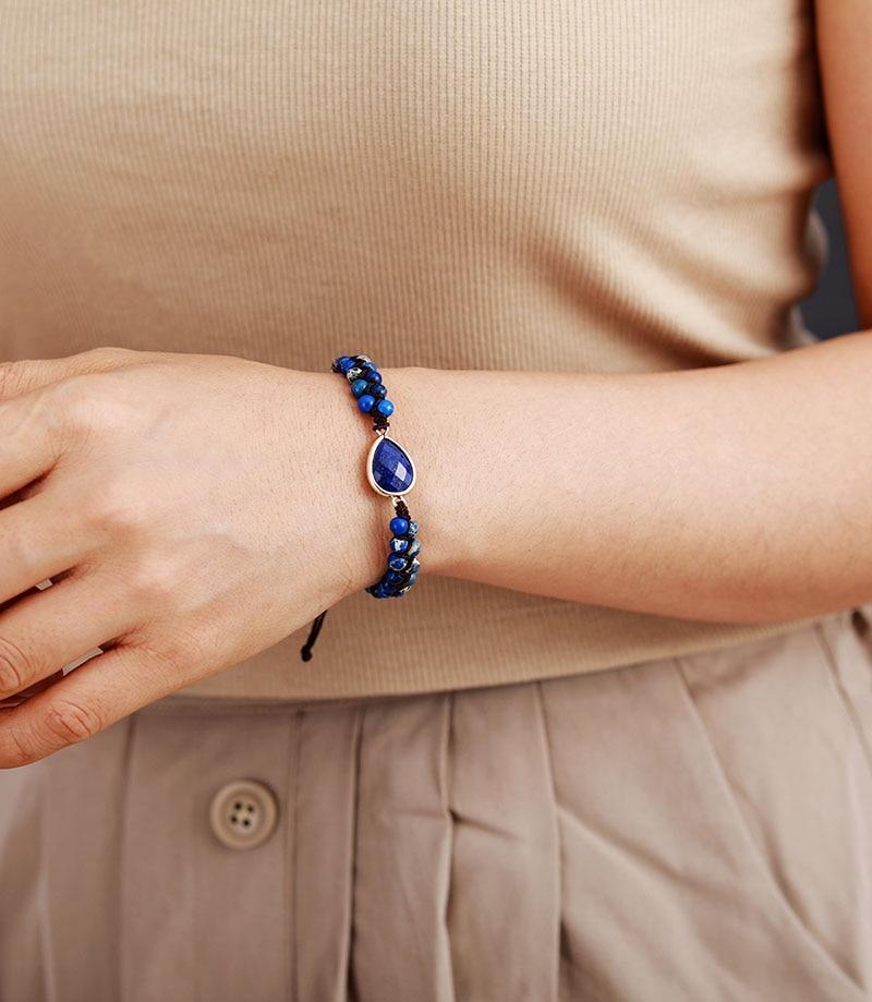 Energifyldt armbånd i Lapis Lazuli