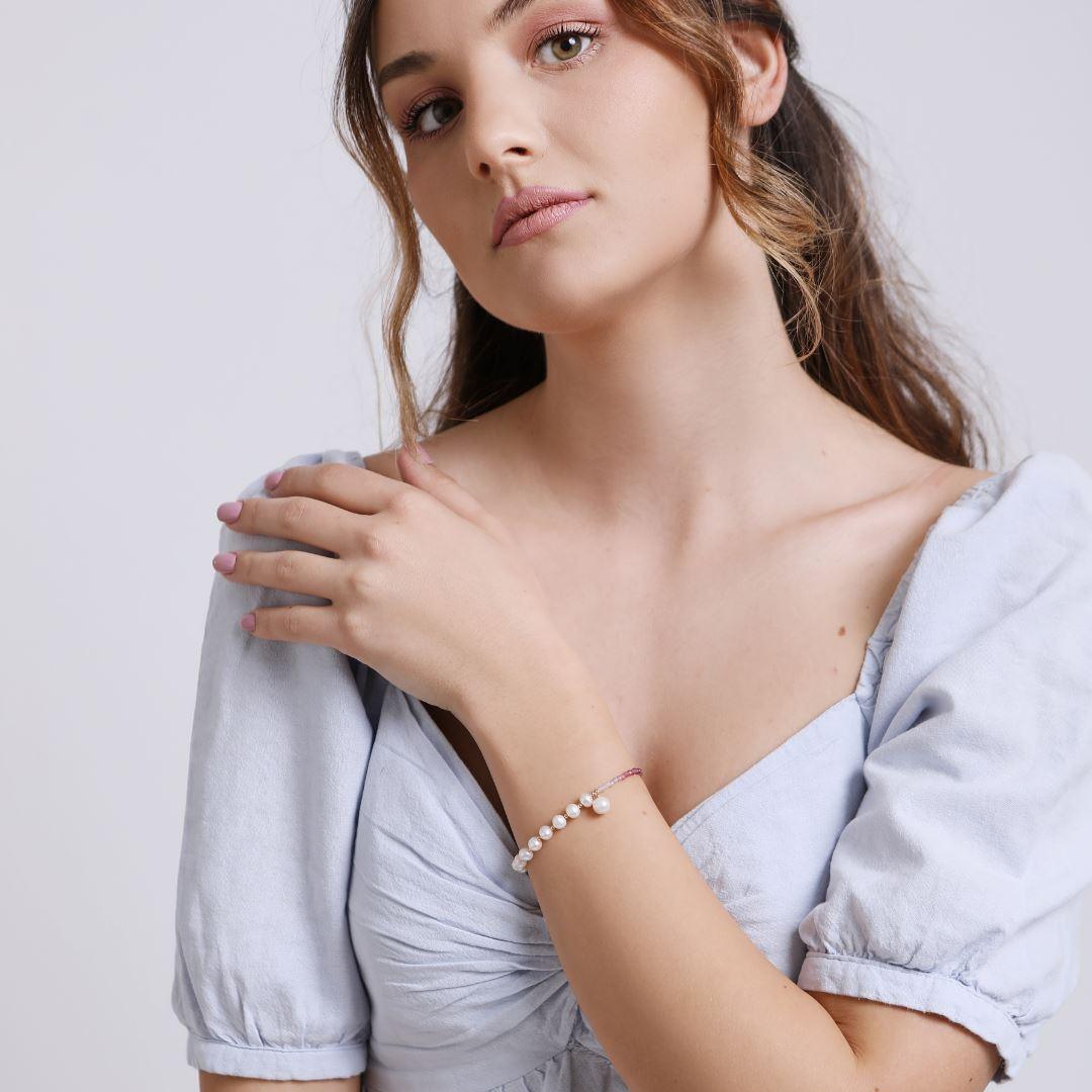 Armbånd "Ærlig Nåde" med turmaliner og perler