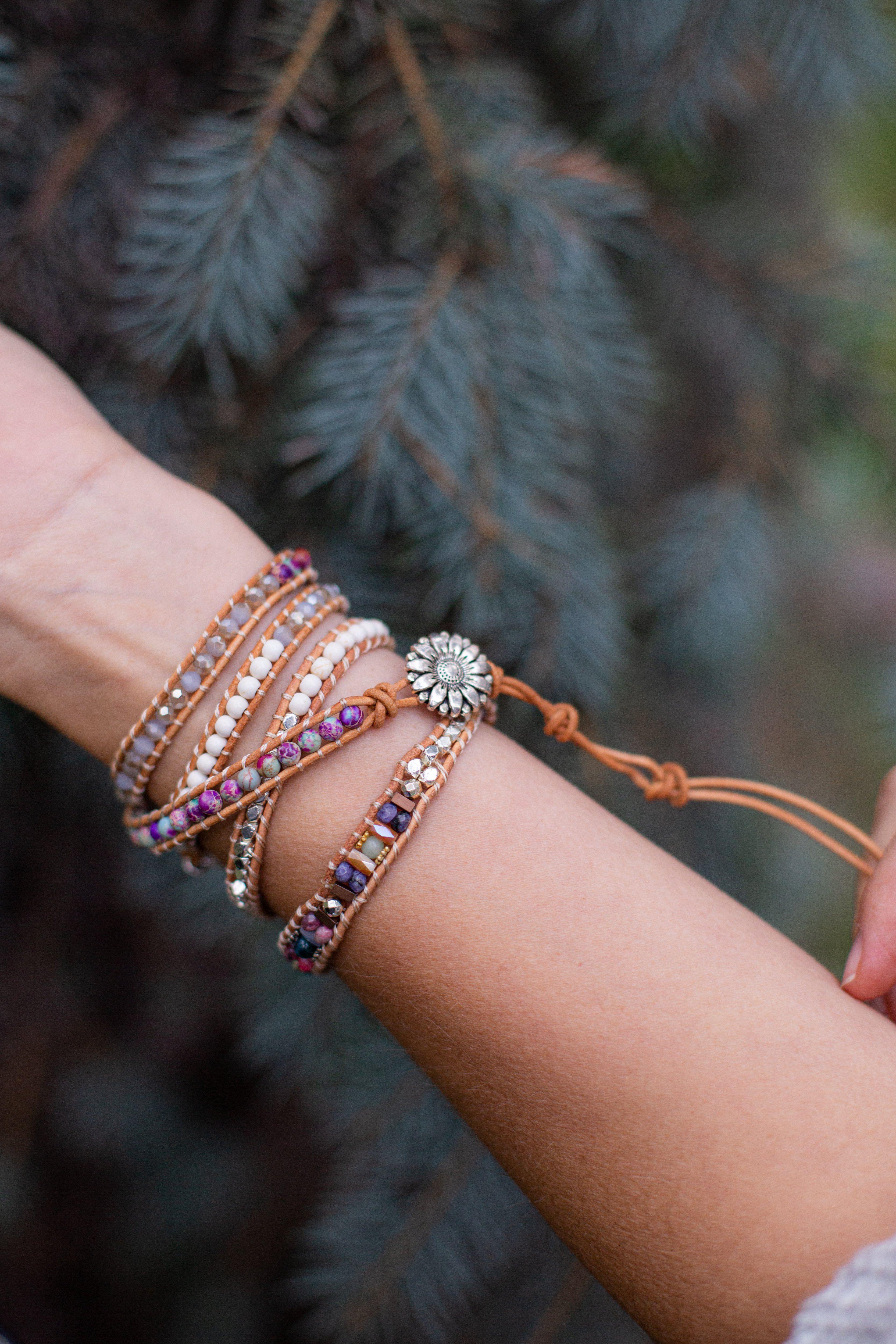 Energigivende healing wrap-armbånd "Intensiv"