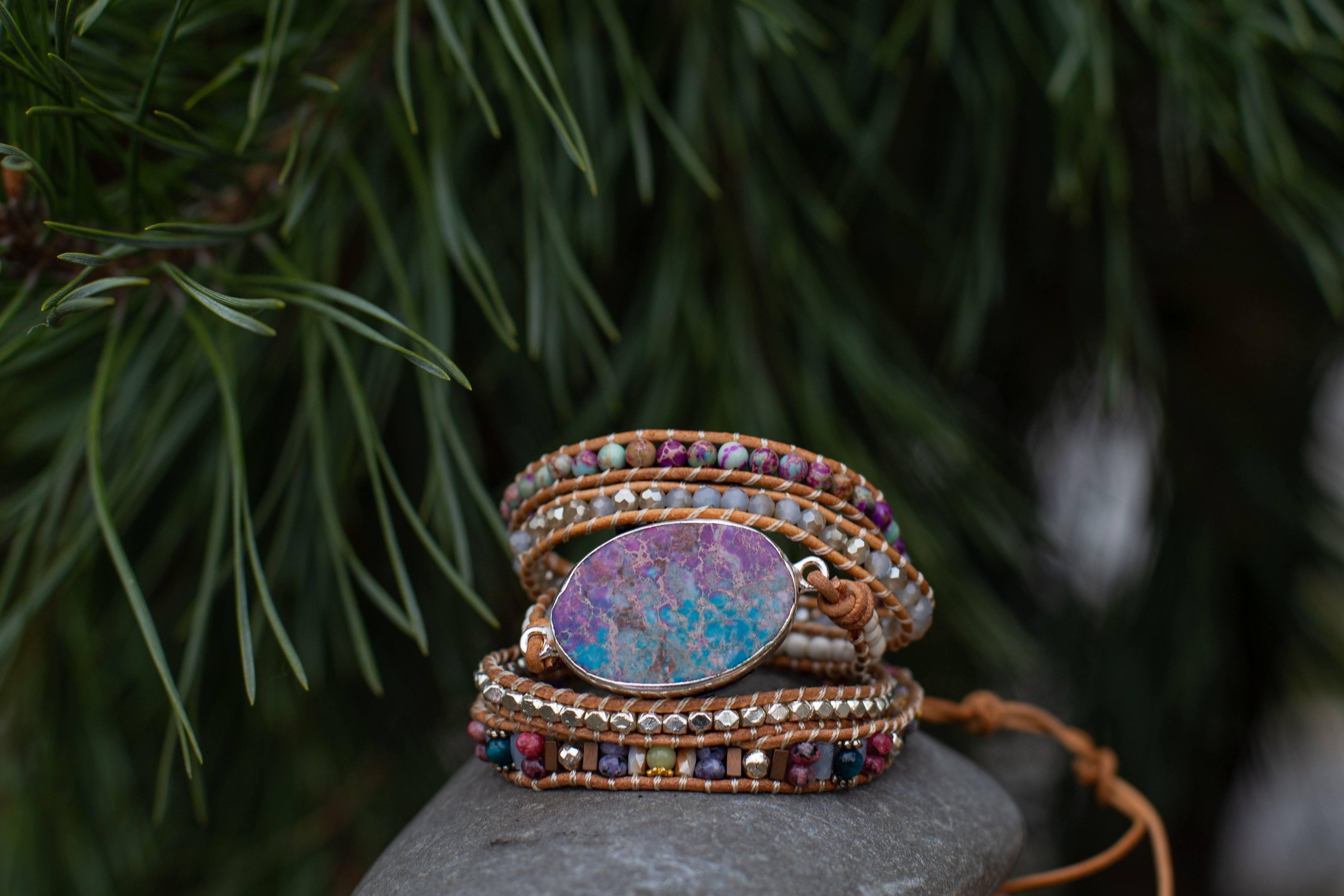 Energigivende healing wrap-armbånd "Intensiv"