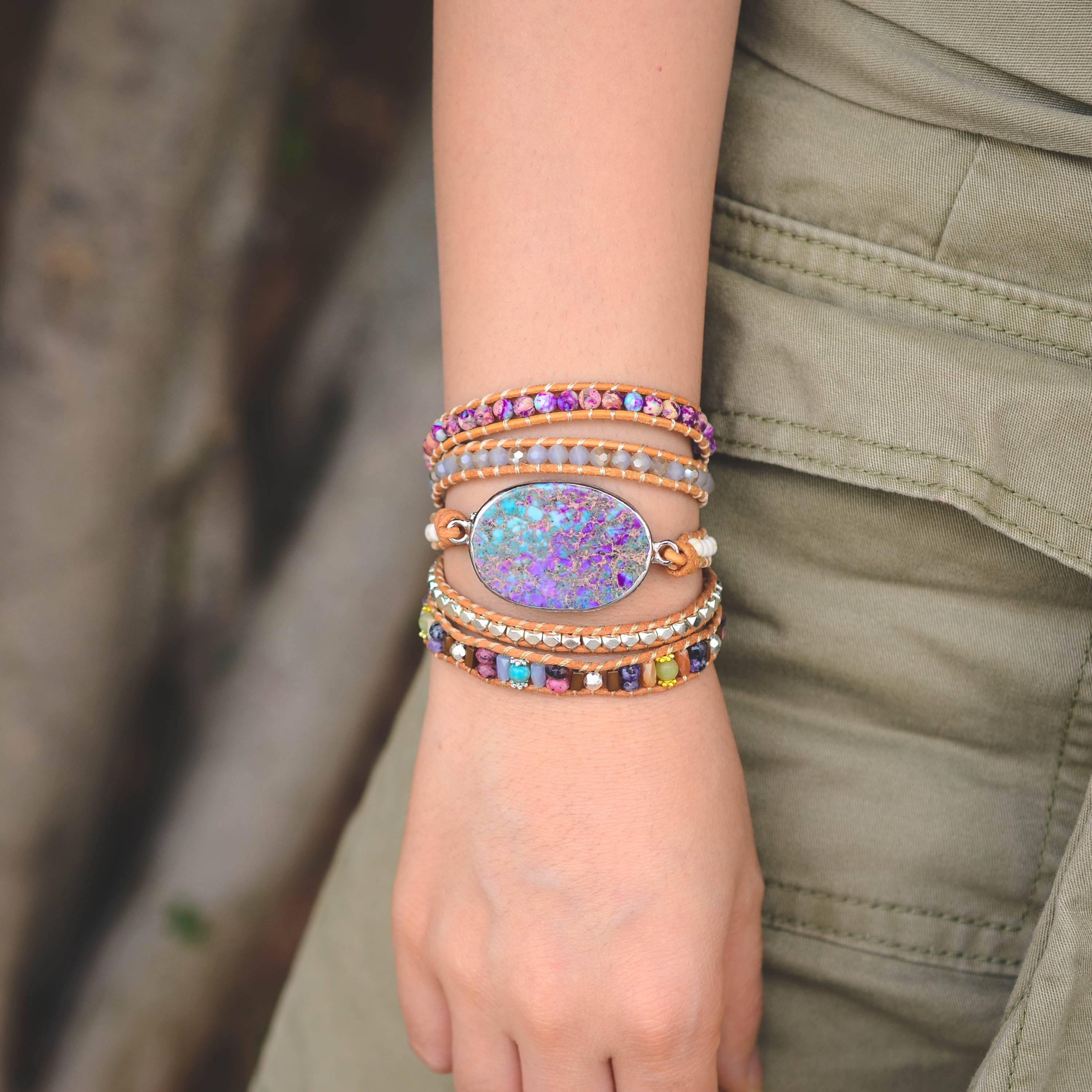 Energigivende healing wrap-armbånd "Intensiv"