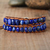 Intensivt lapis lazuli snor-armbånd "Unisex"