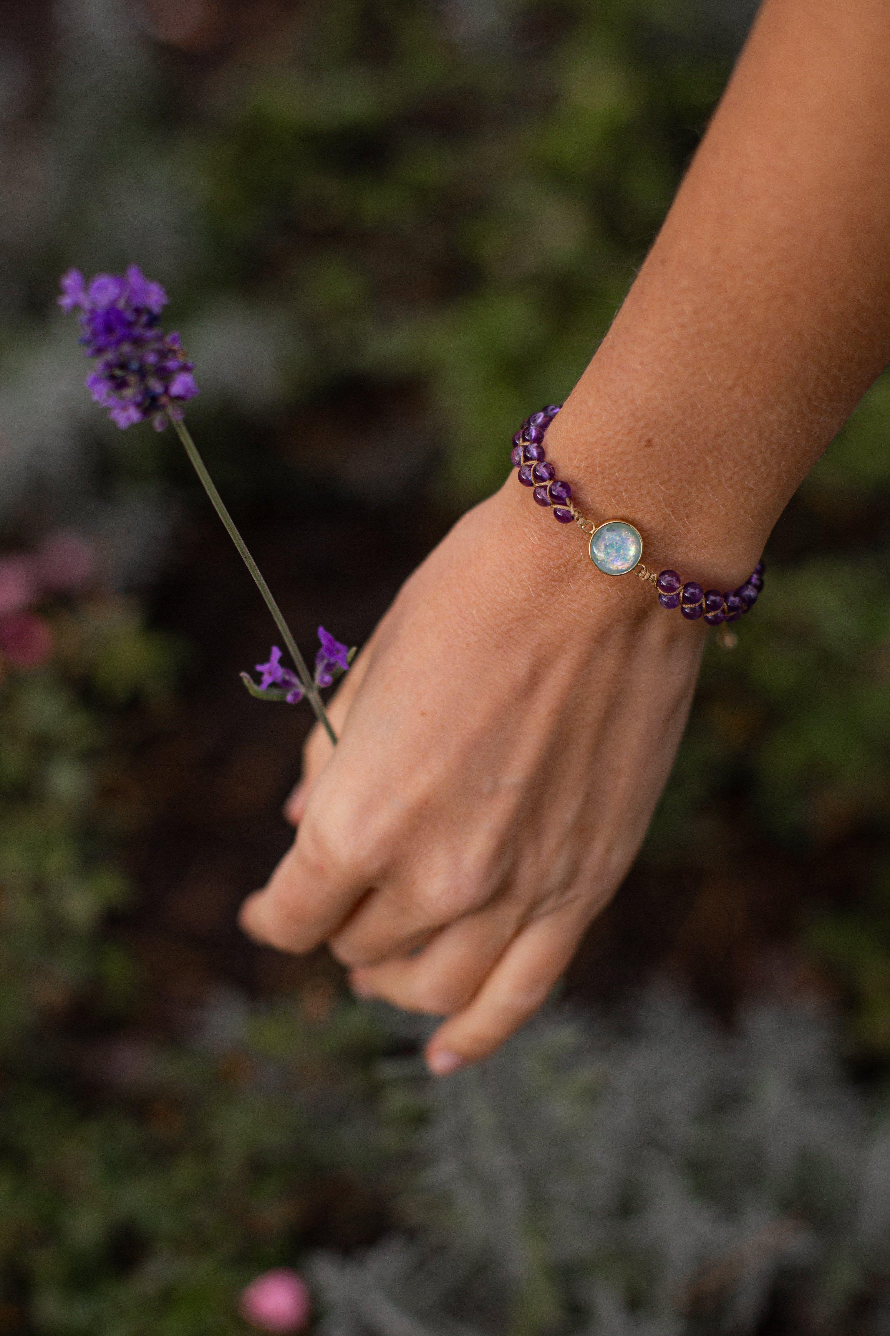 Helbredende armbånd med Ametyst